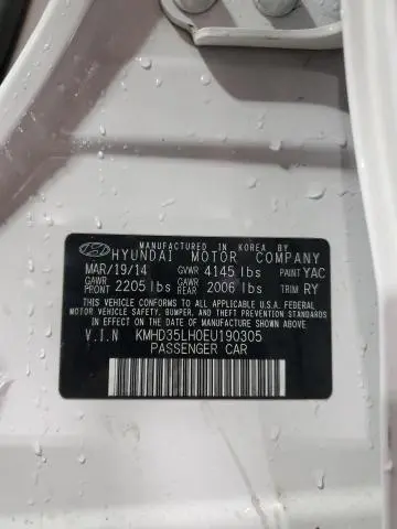 2014 HYUNDAI ELANTRA GT   