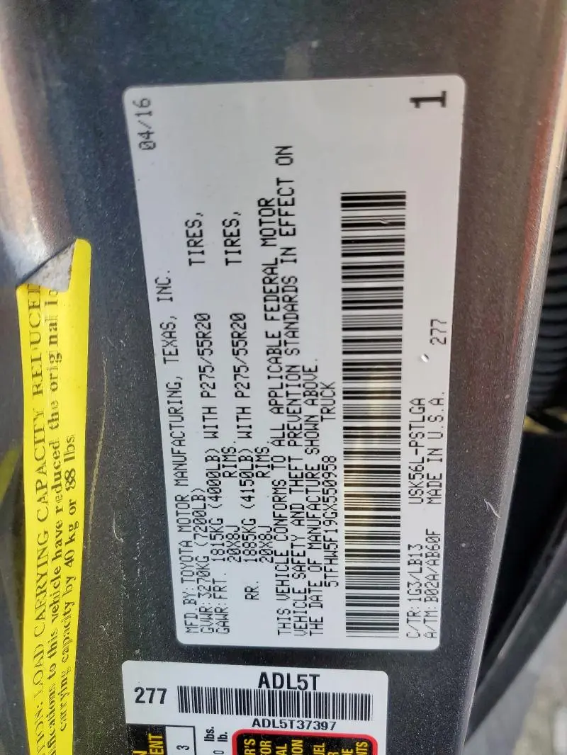 2016 TOYOTA TUNDRA CREWMAX LIMITED  
