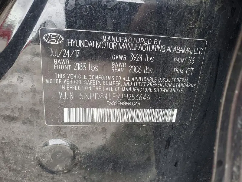 2018 HYUNDAI ELANTRA SEL  