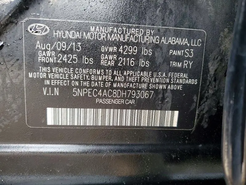 2013 HYUNDAI SONATA SE  