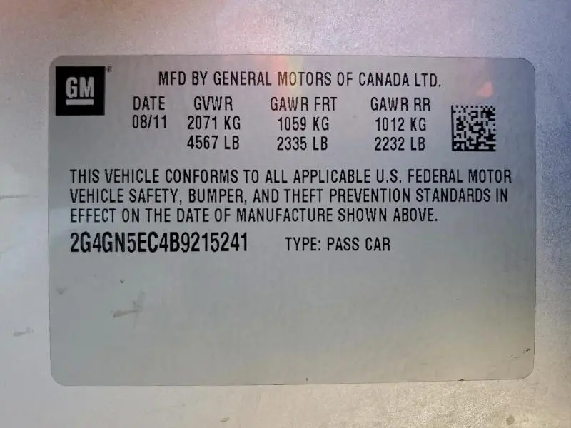 2011 BUICK REGAL CXL  