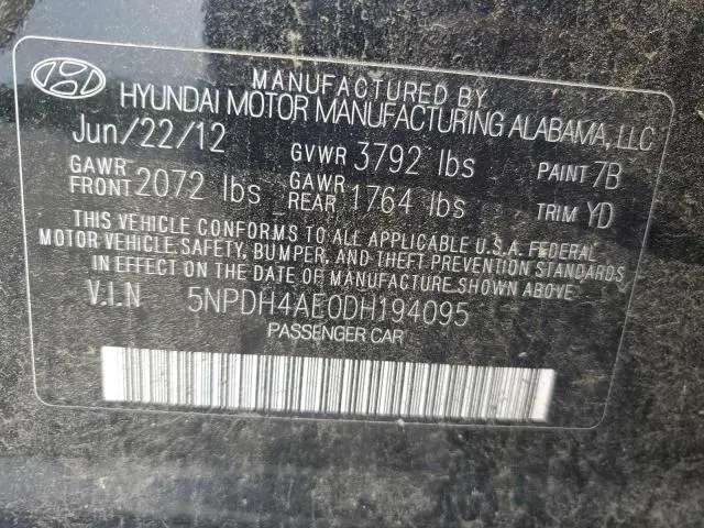 2013 HYUNDAI ELANTRA GLS  