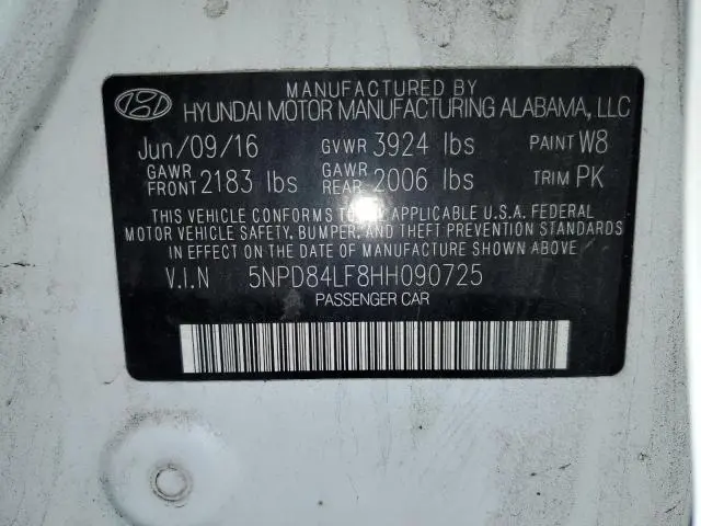 2017 HYUNDAI ELANTRA SE  