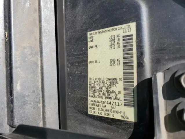 2014 NISSAN MAXIMA S