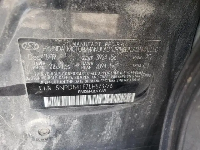 2020 HYUNDAI ELANTRA SEL  