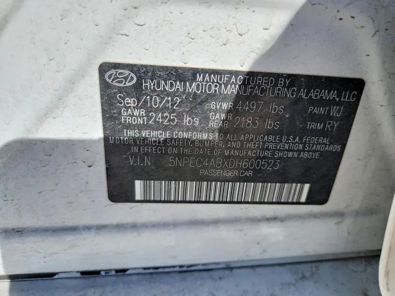 2013 HYUNDAI SONATA SE 2.0T  