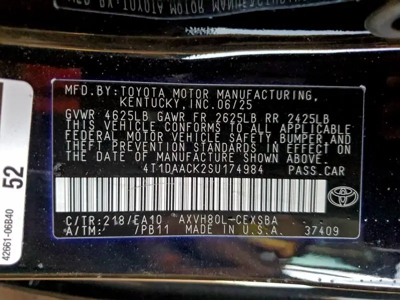 2025 TOYOTA CAMRY XSE  