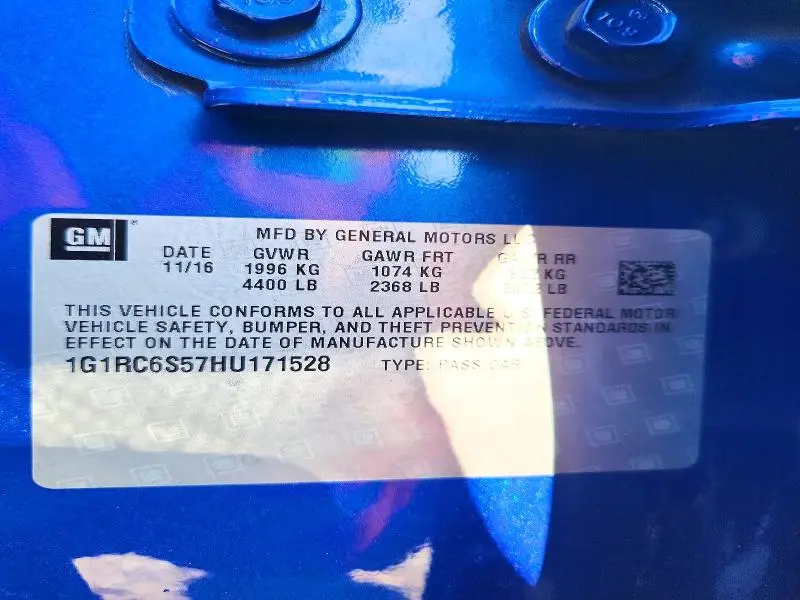 2017 CHEVROLET VOLT LT  