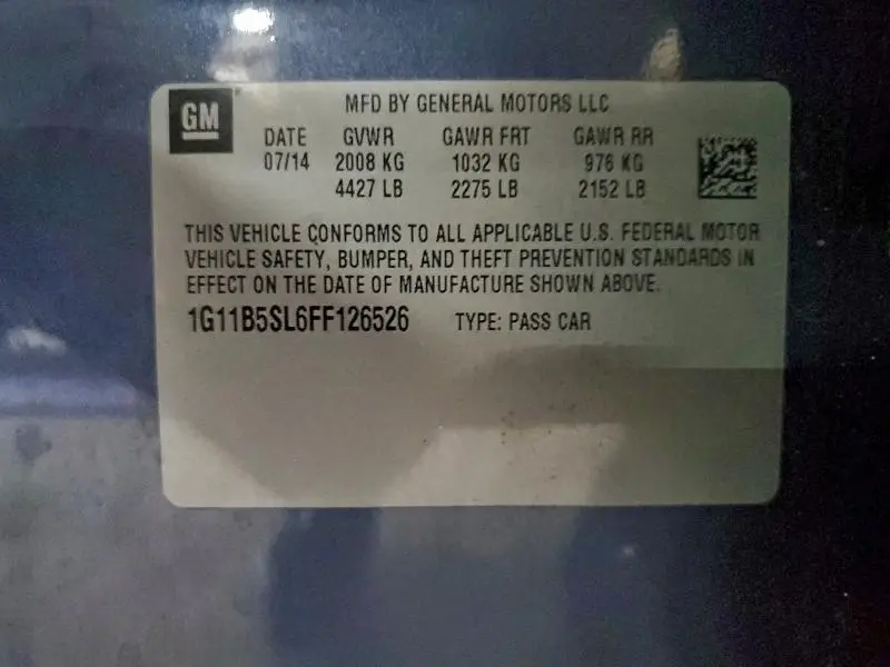 2015 CHEVROLET MALIBU LS  
