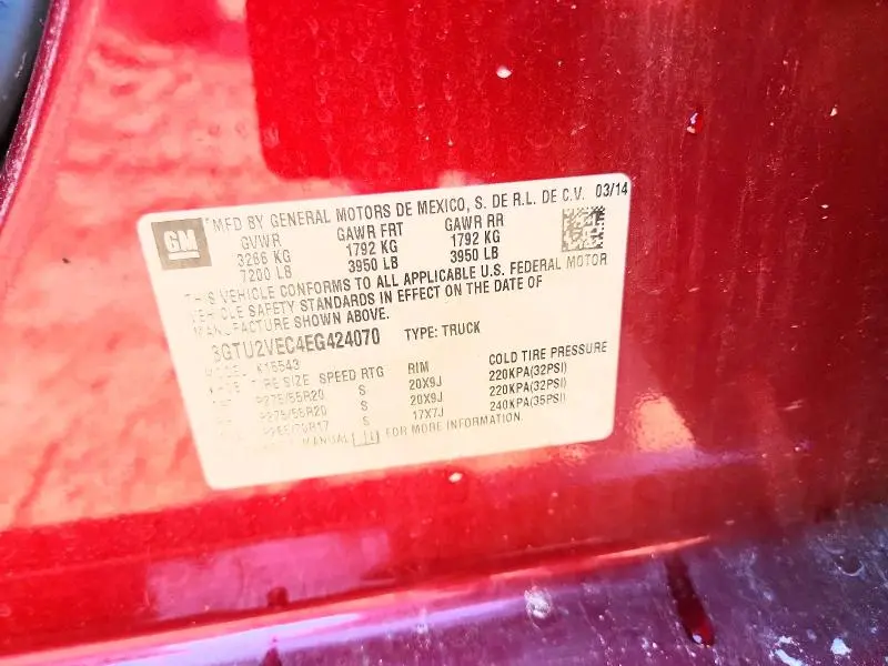2014 GMC SIERRA K1500 SLT  
