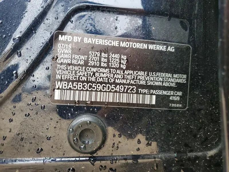 2016 BMW 535 XI  