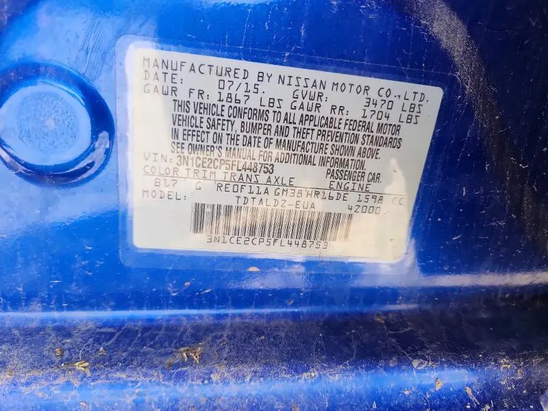 2015 NISSAN VERSA NOTE SV  