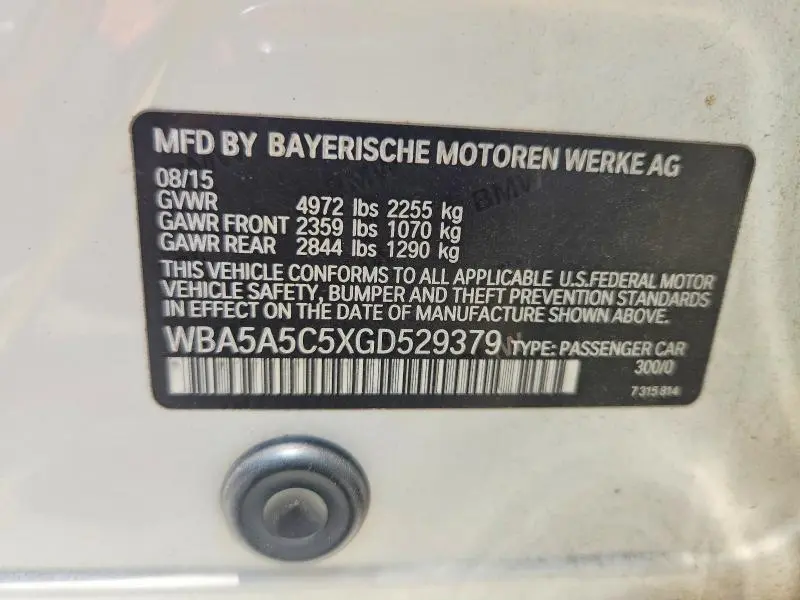 2016 BMW 528 I  