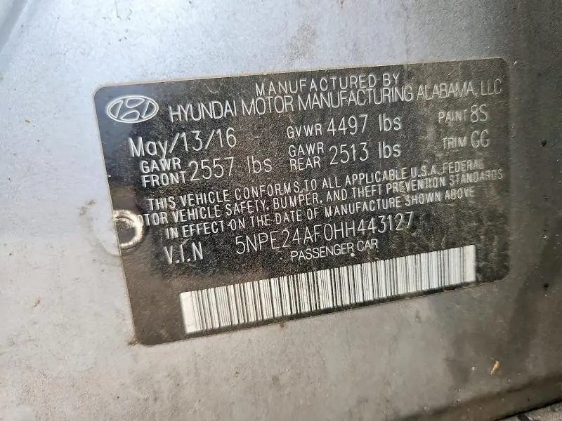 2017 HYUNDAI SONATA BASE  
