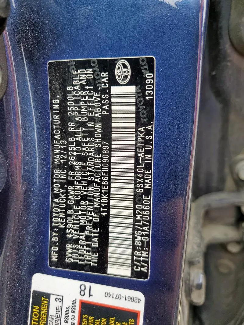 2014 TOYOTA AVALON BASE  
