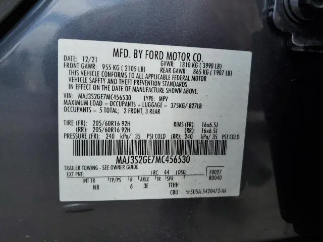 2021 FORD ECOSPORT SE  