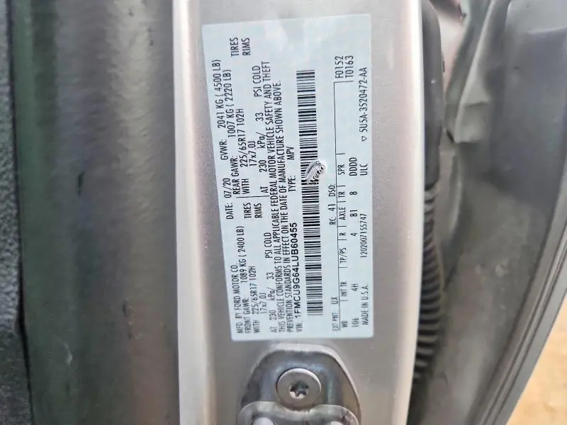 2020 FORD ESCAPE SE  