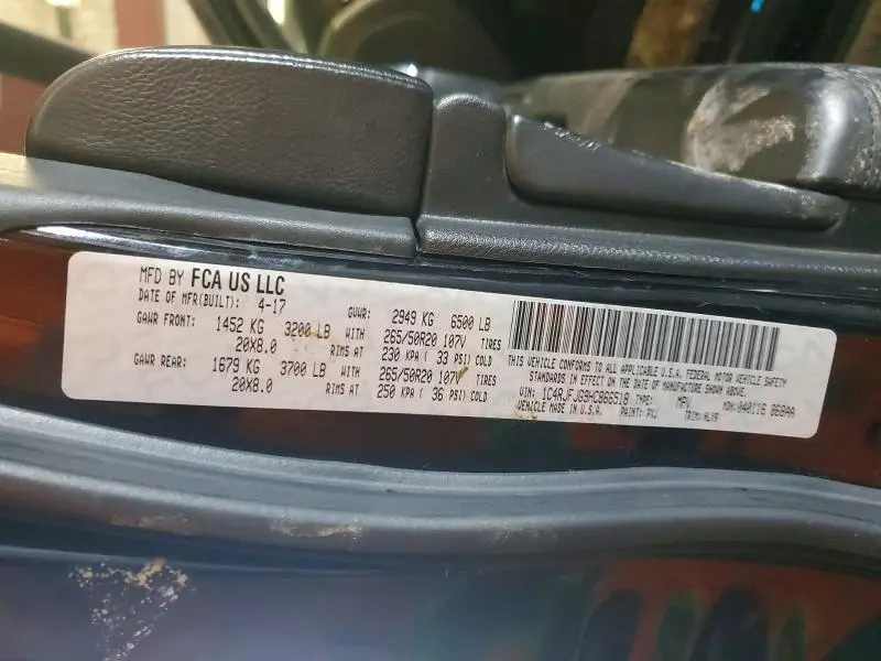 2017 JEEP GRAND CHER   