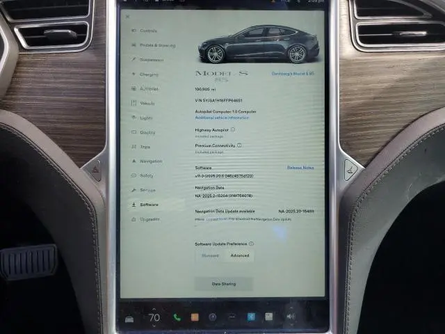 2015 TESLA MODEL S 85  