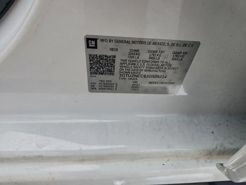 2018 GMC SIERRA K1500 SLT  