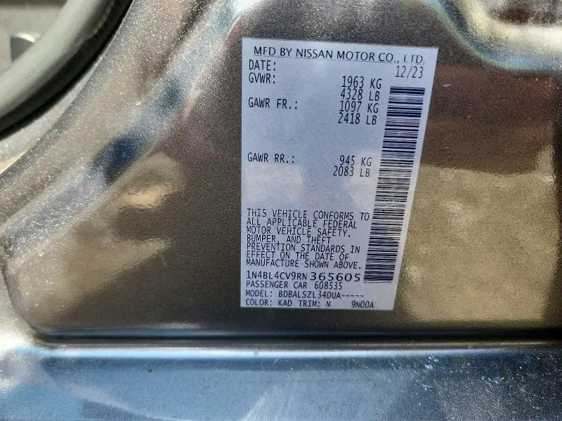 2024 NISSAN ALTIMA SR  