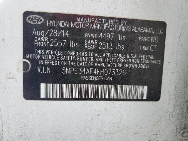2015 HYUNDAI SONATA SPORT  