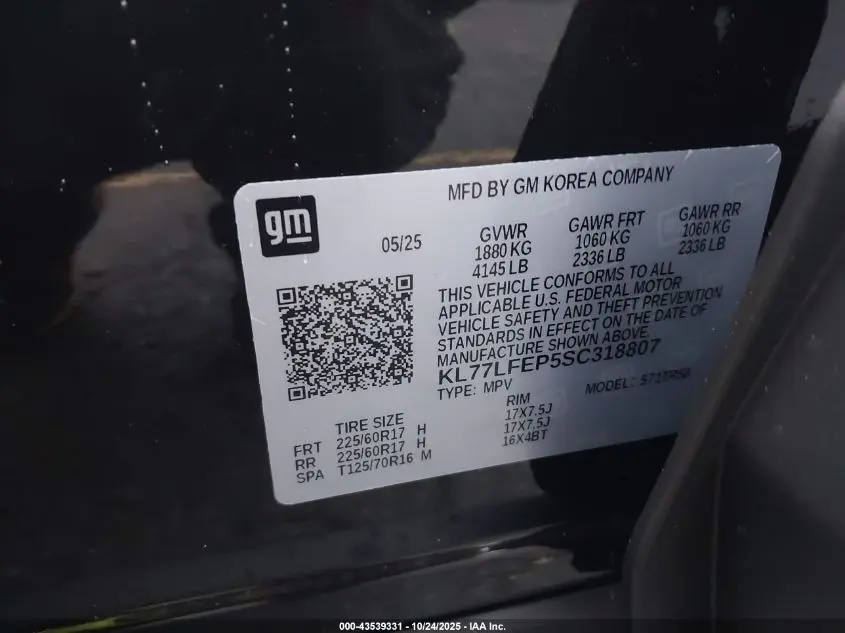 2025 CHEVROLET TRAX FWD LS