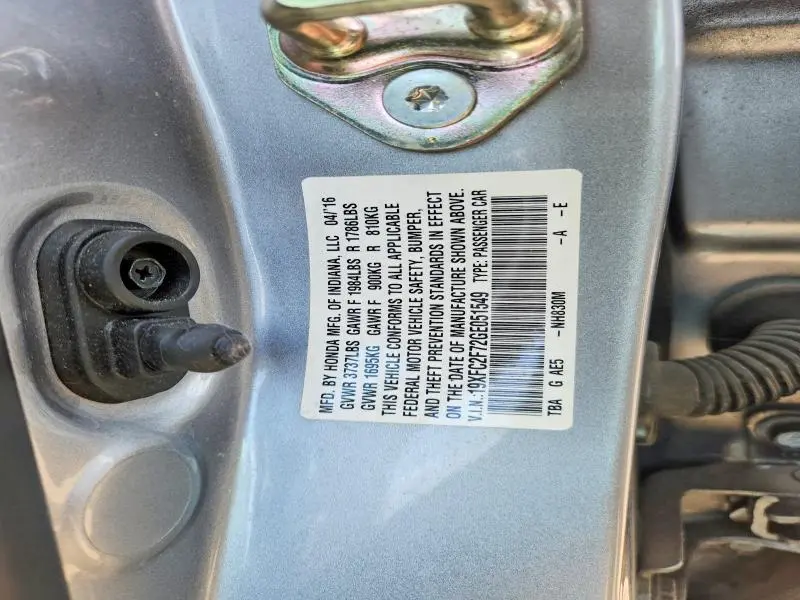2016 HONDA CIVIC EX  