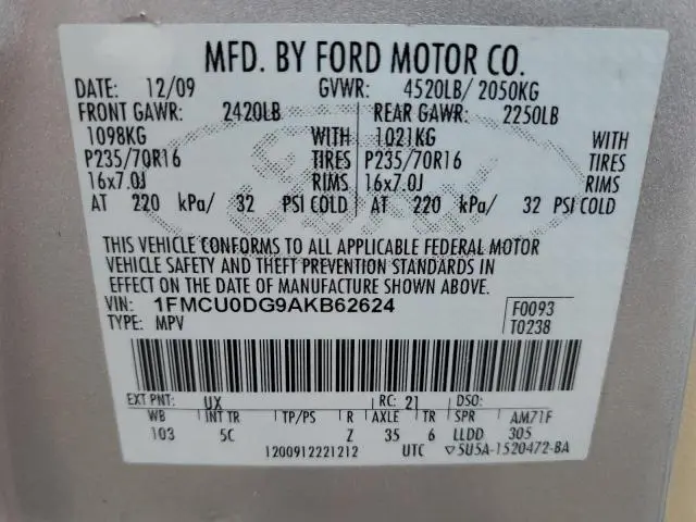 2010 FORD ESCAPE XLT  