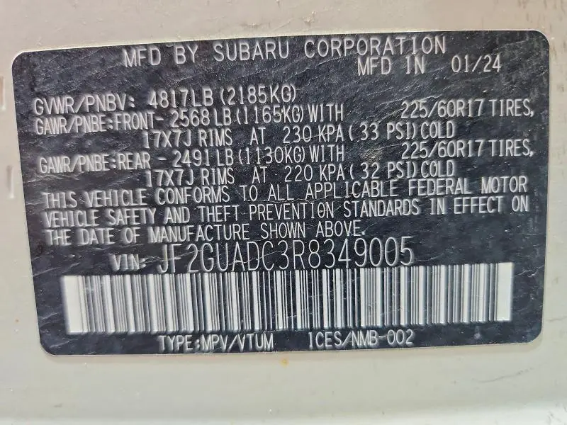 2024 SUBARU CROSSTREK PREMIUM  
