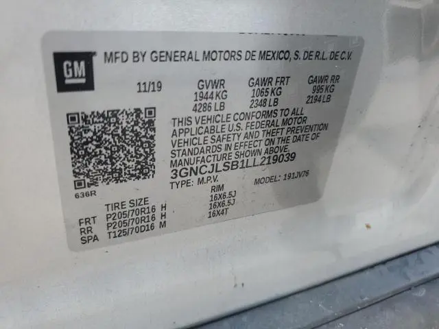 2020 CHEVROLET TRAX 1LT  