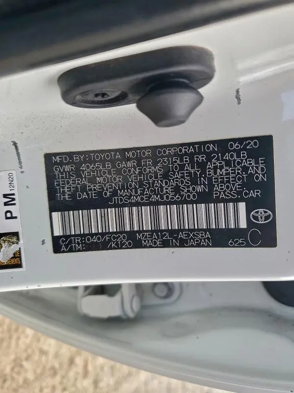 2021 TOYOTA COROLLA SE  