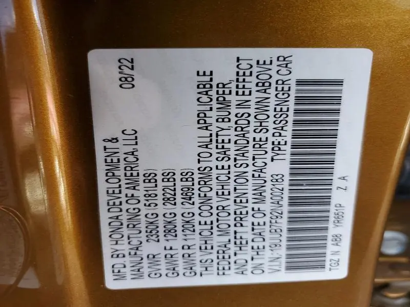 2022 ACURA TLX TYPE S  