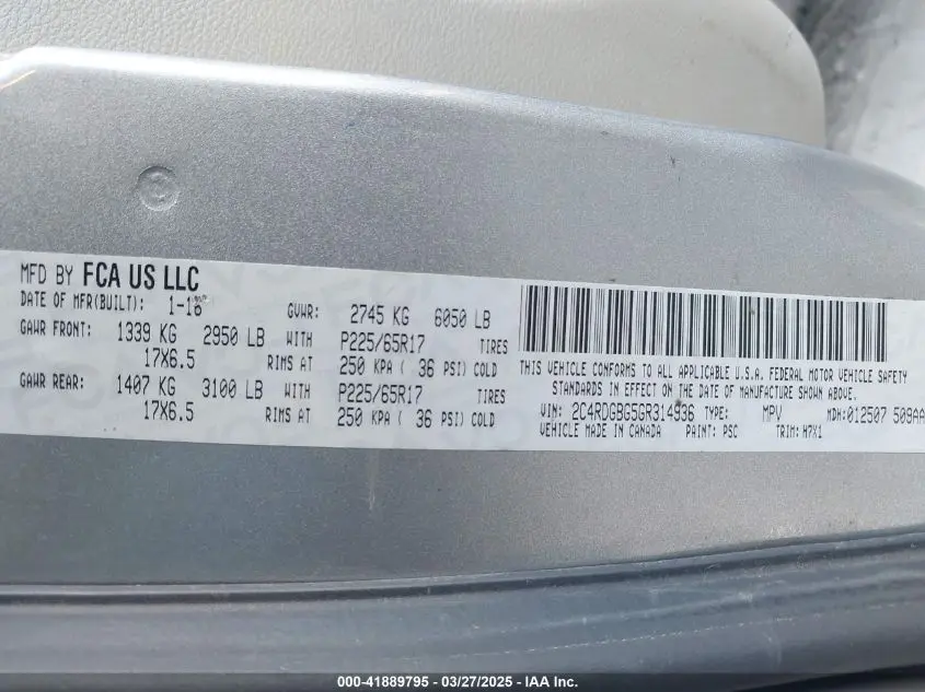 2016 DODGE GRAND CARAVAN SE