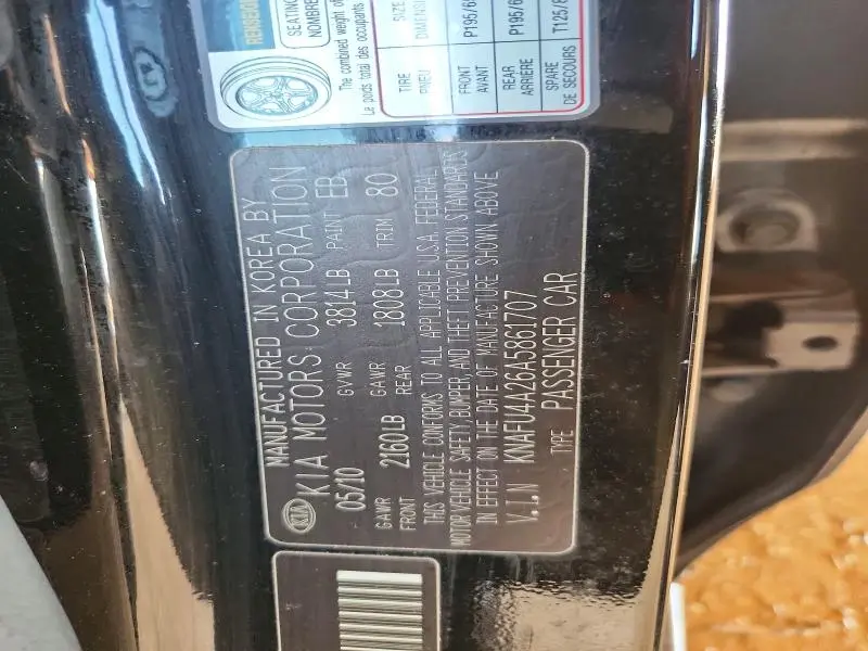 2010 KIA FORTE EX  