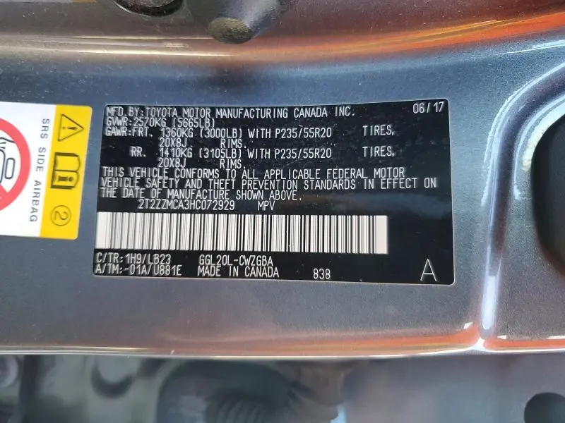 2017 LEXUS RX 350 BASE  