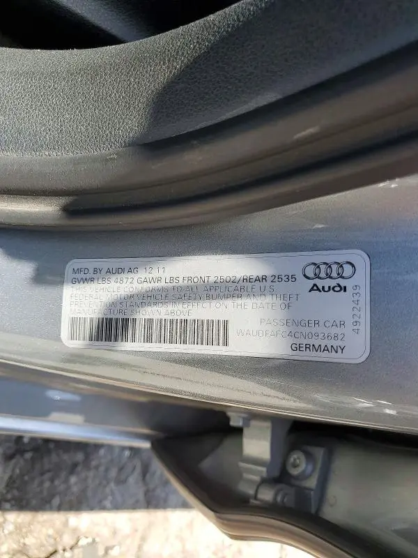 2012 AUDI A6 PREMIUM PLUS  