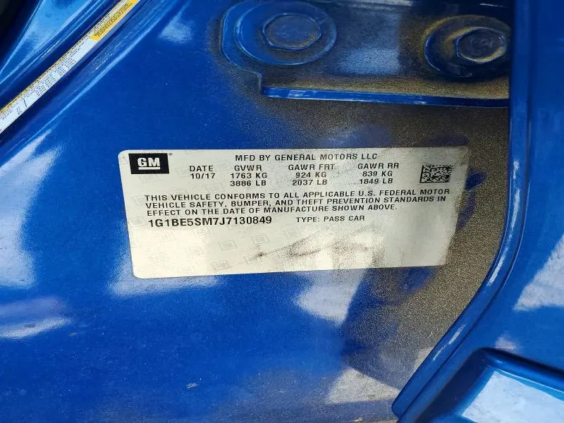 2018 CHEVROLET CRUZE LT  