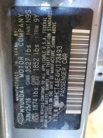2017 HYUNDAI ACCENT SE  