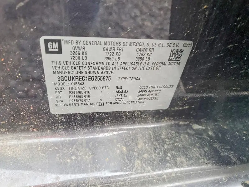 2014 CHEVROLET SILVERADO K1500 LT  