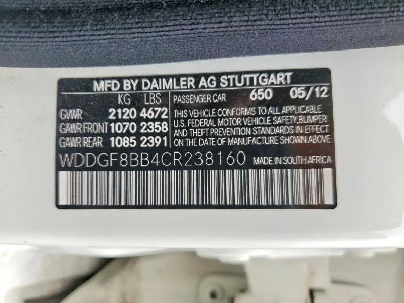 2012 MERCEDES-BENZ C 300 4MATIC  
