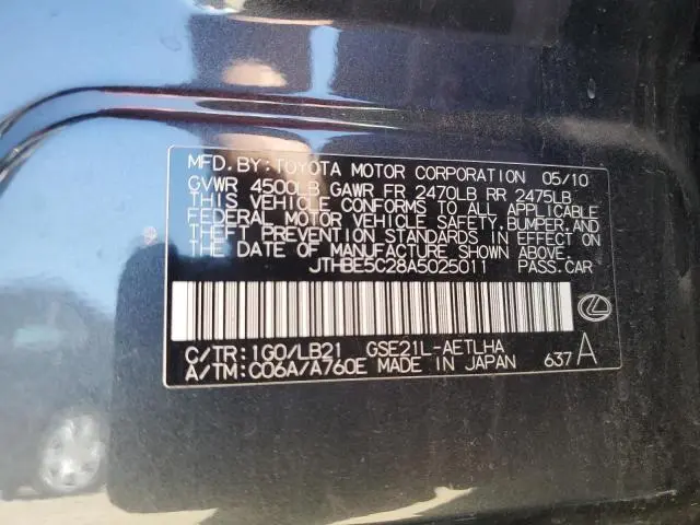 2010 LEXUS IS 350  