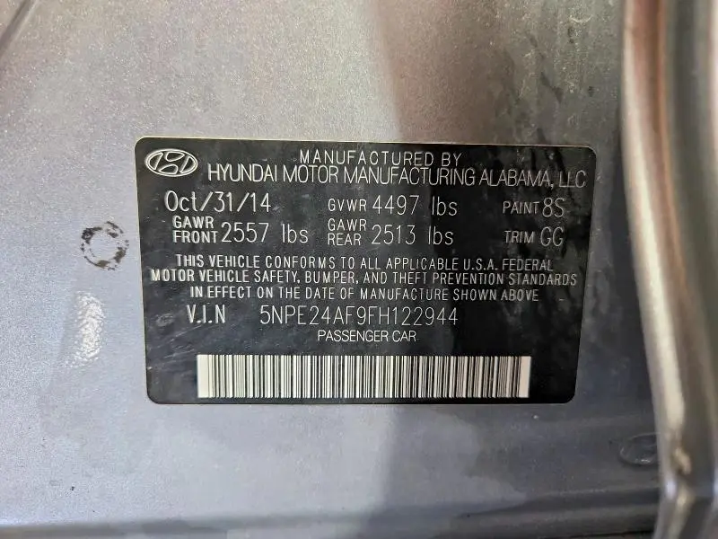 2015 HYUNDAI SONATA SE  