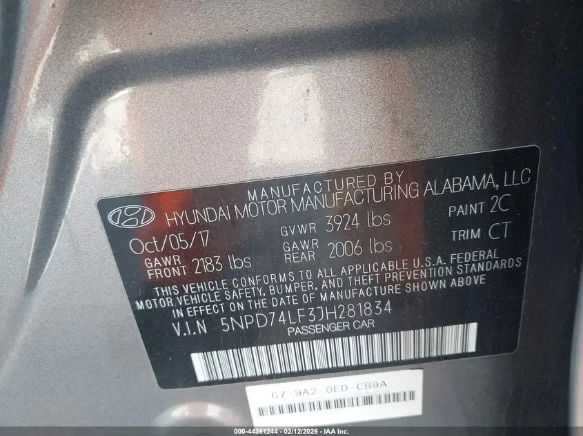 2018 HYUNDAI ELANTRA SE