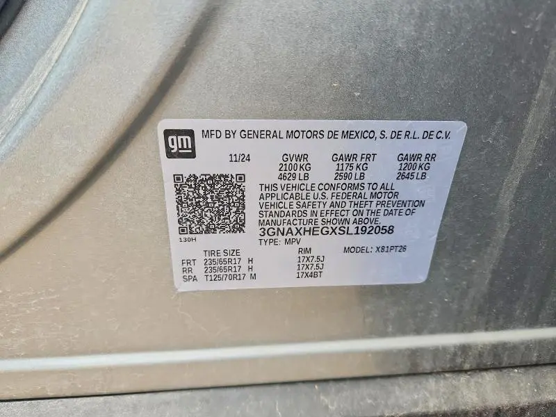 2025 CHEVROLET EQUINOX LT  
