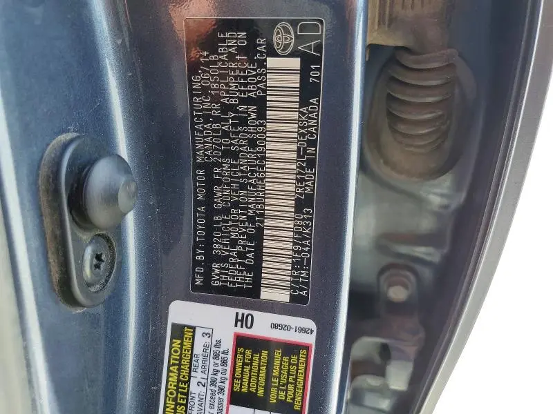 2014 TOYOTA COROLLA S PLUS  