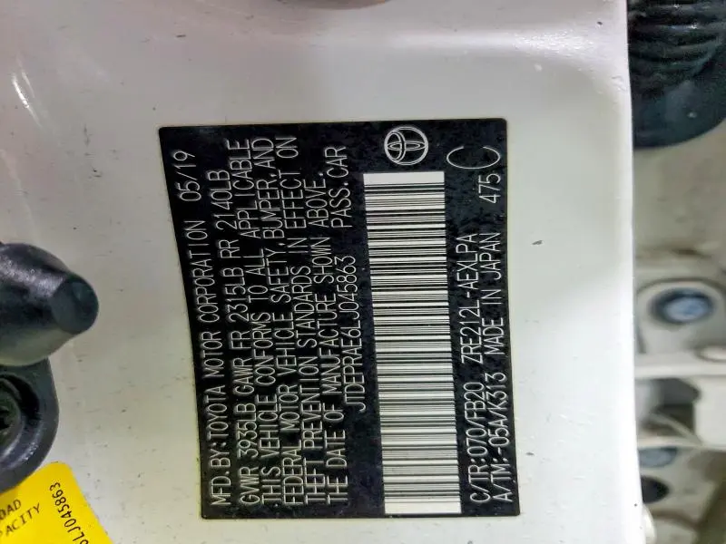 2020 TOYOTA COROLLA LE  