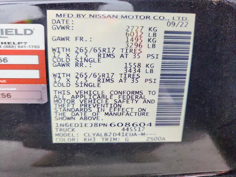 2023 NISSAN FRONTIER SV  