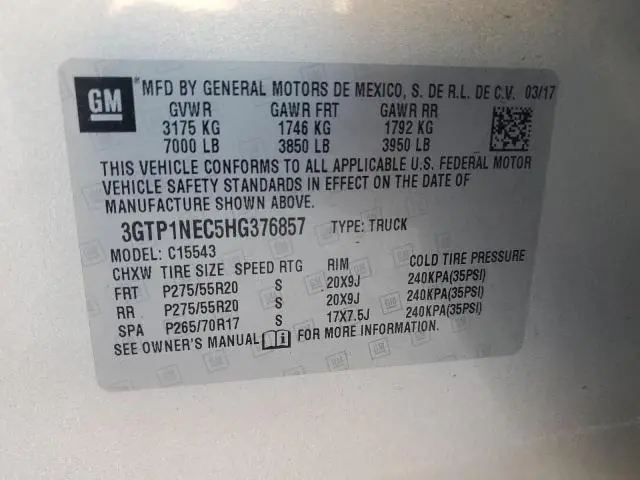 2017 GMC SIERRA C1500 SLT  