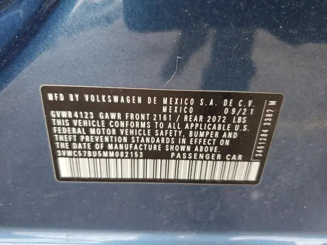 2021 VOLKSWAGEN JETTA S  